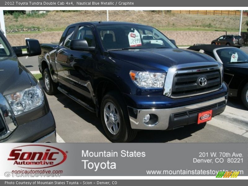 Nautical Blue Metallic / Graphite 2012 Toyota Tundra Double Cab 4x4