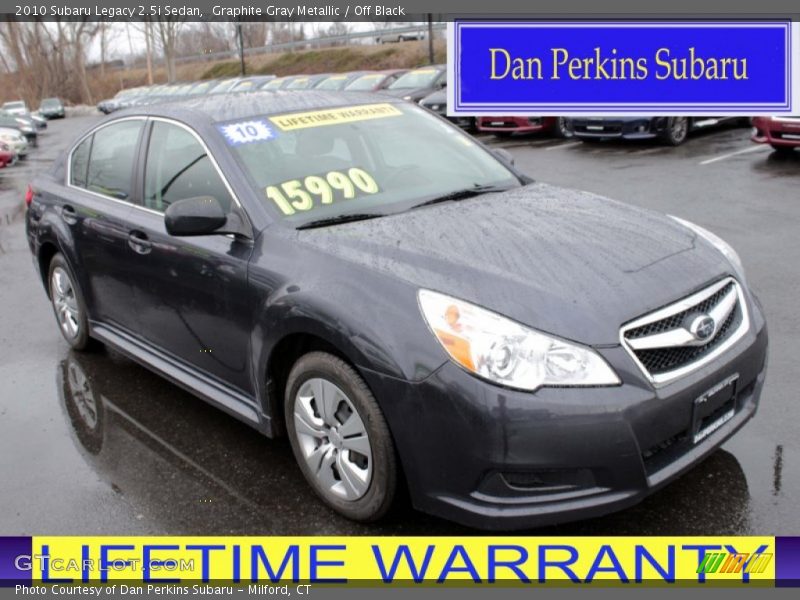 Graphite Gray Metallic / Off Black 2010 Subaru Legacy 2.5i Sedan