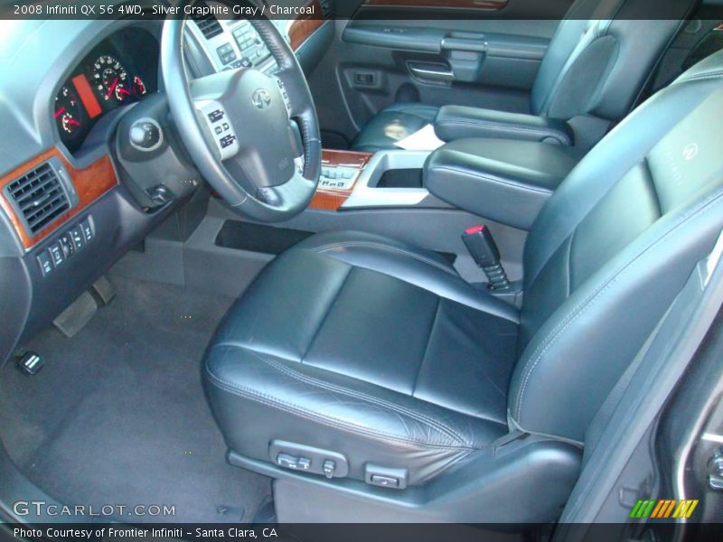 Silver Graphite Gray / Charcoal 2008 Infiniti QX 56 4WD