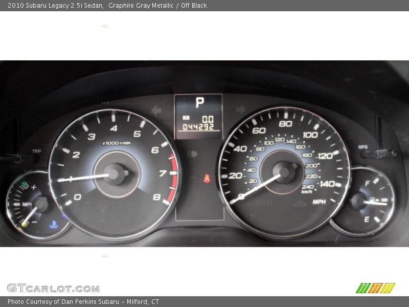 Graphite Gray Metallic / Off Black 2010 Subaru Legacy 2.5i Sedan