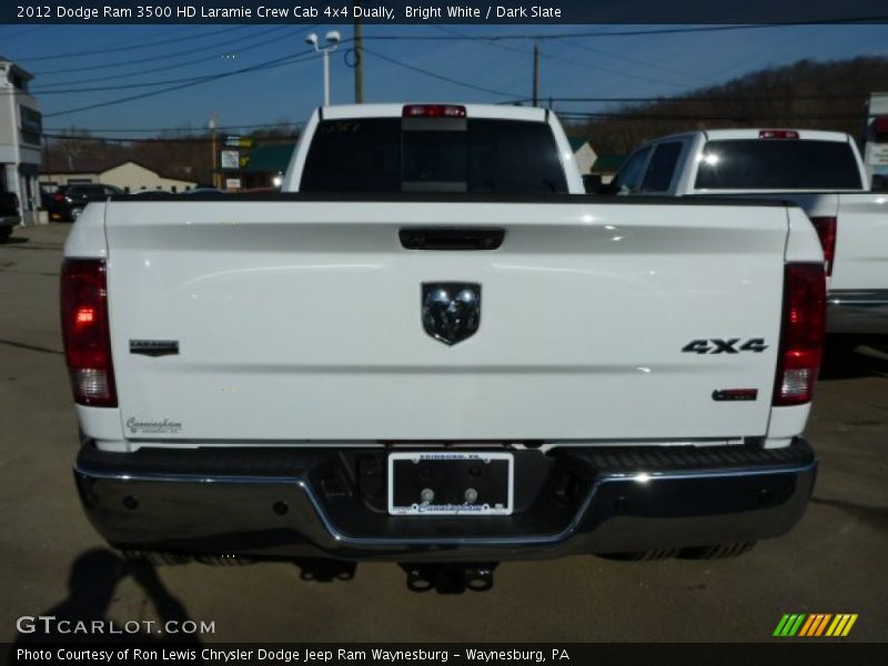 Bright White / Dark Slate 2012 Dodge Ram 3500 HD Laramie Crew Cab 4x4 Dually