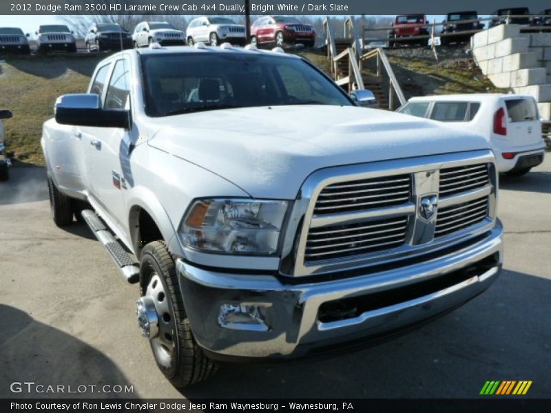 Bright White / Dark Slate 2012 Dodge Ram 3500 HD Laramie Crew Cab 4x4 Dually