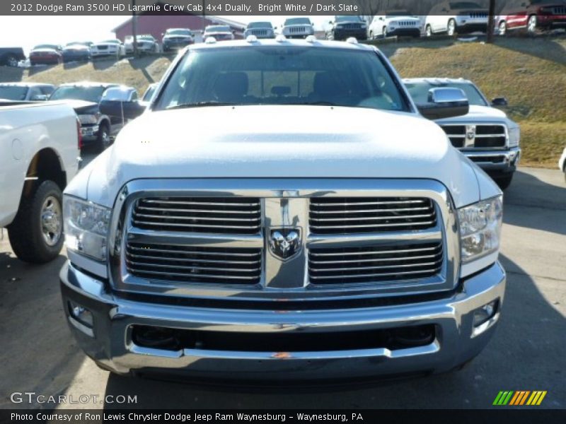 Bright White / Dark Slate 2012 Dodge Ram 3500 HD Laramie Crew Cab 4x4 Dually