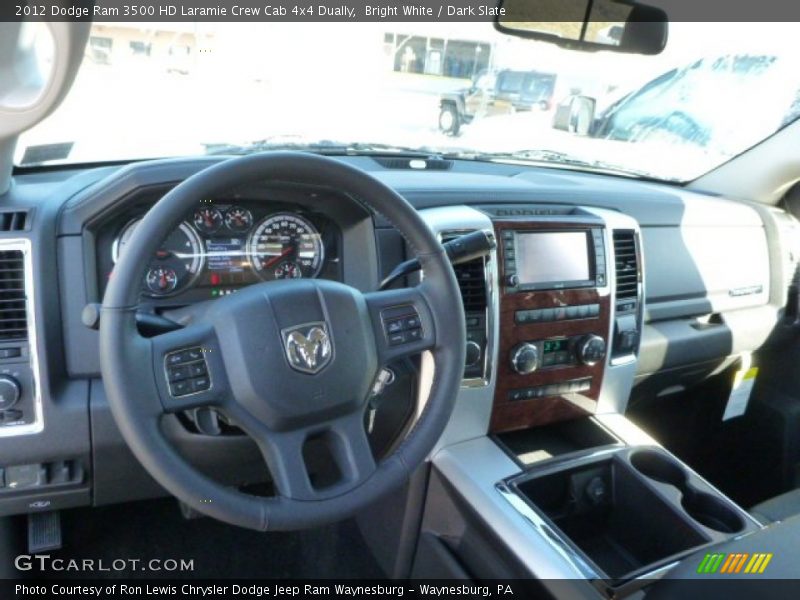 Bright White / Dark Slate 2012 Dodge Ram 3500 HD Laramie Crew Cab 4x4 Dually