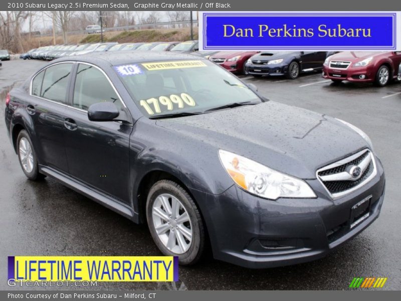 Graphite Gray Metallic / Off Black 2010 Subaru Legacy 2.5i Premium Sedan