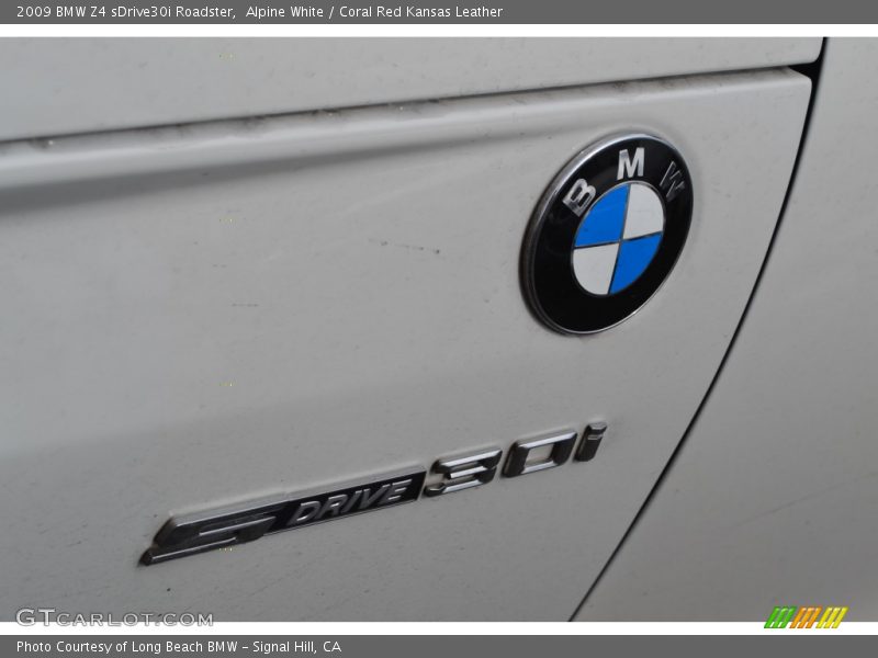 Alpine White / Coral Red Kansas Leather 2009 BMW Z4 sDrive30i Roadster