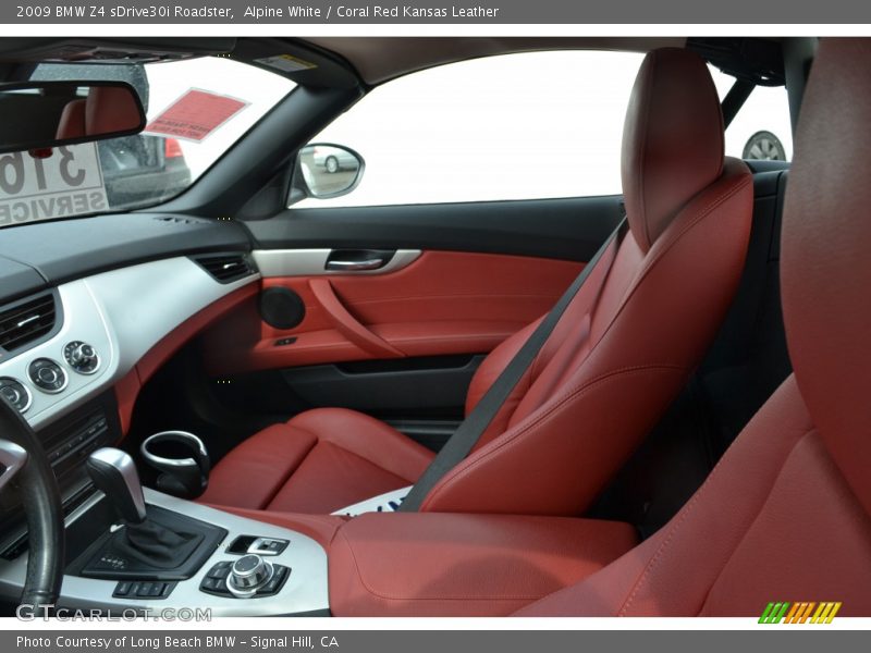Alpine White / Coral Red Kansas Leather 2009 BMW Z4 sDrive30i Roadster