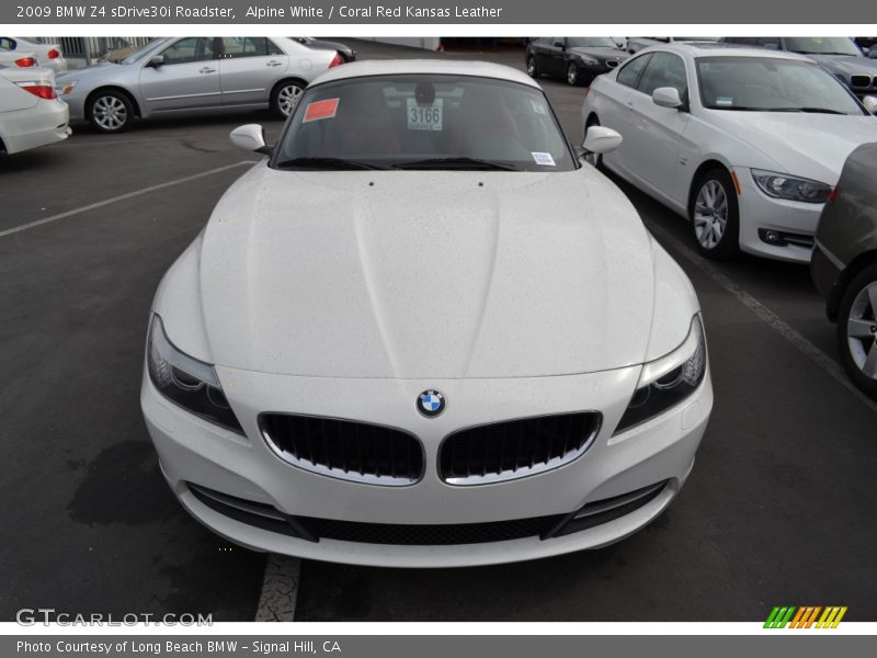 Alpine White / Coral Red Kansas Leather 2009 BMW Z4 sDrive30i Roadster