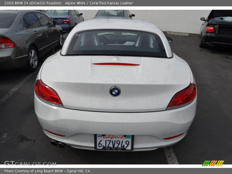 Alpine White / Coral Red Kansas Leather 2009 BMW Z4 sDrive30i Roadster