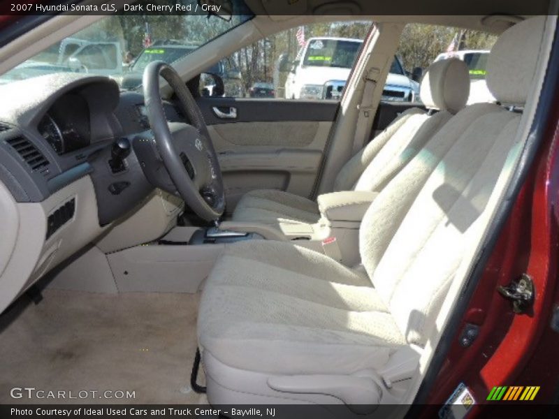 Dark Cherry Red / Gray 2007 Hyundai Sonata GLS