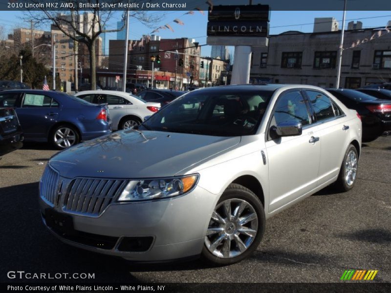 Brilliant Silver Metallic / Dark Charcoal 2010 Lincoln MKZ AWD