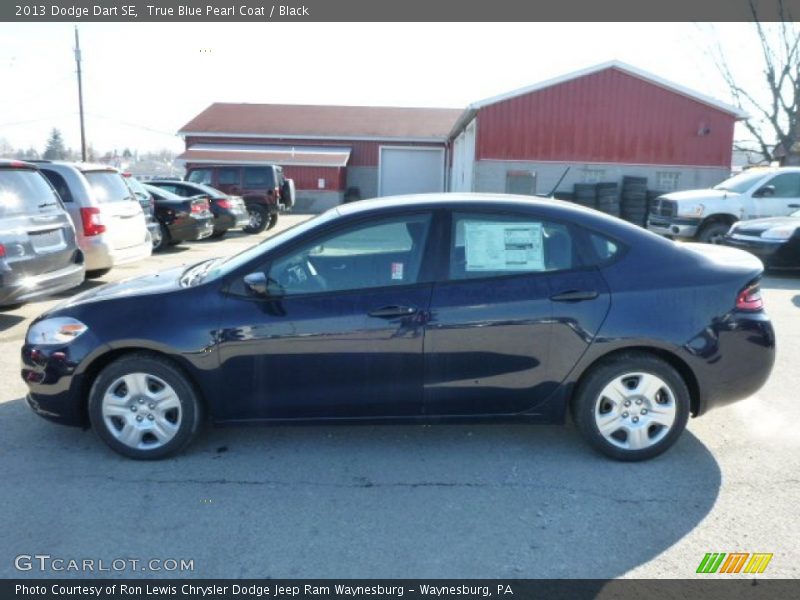 True Blue Pearl Coat / Black 2013 Dodge Dart SE