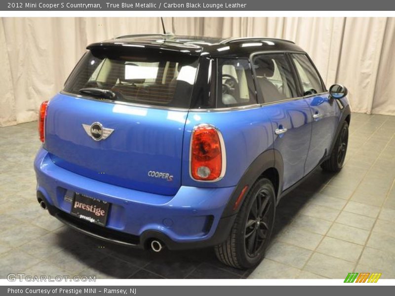 True Blue Metallic / Carbon Black Lounge Leather 2012 Mini Cooper S Countryman