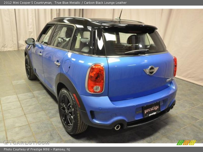 True Blue Metallic / Carbon Black Lounge Leather 2012 Mini Cooper S Countryman
