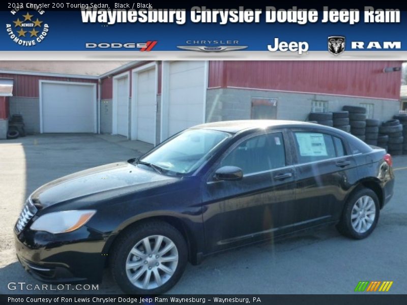 Black / Black 2013 Chrysler 200 Touring Sedan