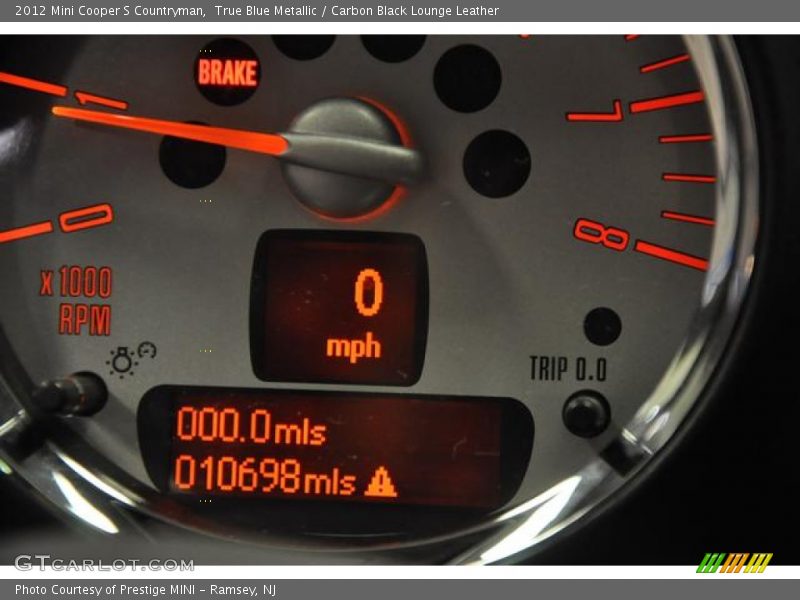 True Blue Metallic / Carbon Black Lounge Leather 2012 Mini Cooper S Countryman