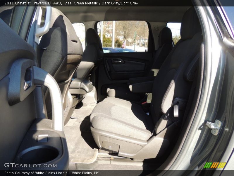Steel Green Metallic / Dark Gray/Light Gray 2011 Chevrolet Traverse LT AWD
