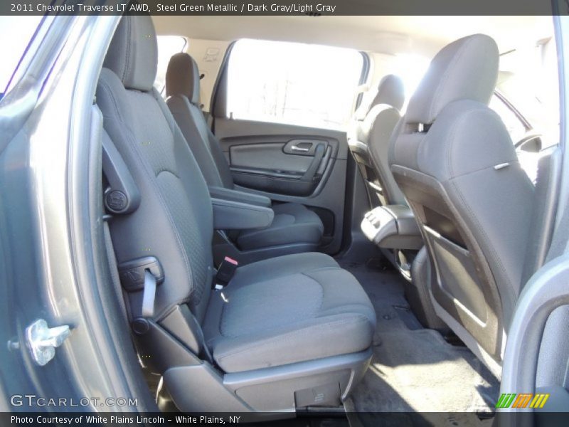 Steel Green Metallic / Dark Gray/Light Gray 2011 Chevrolet Traverse LT AWD