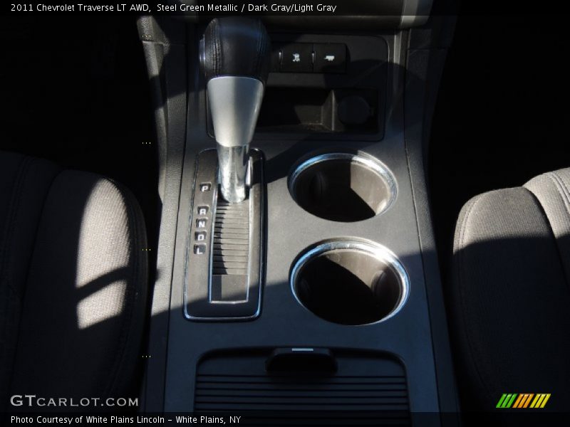 Steel Green Metallic / Dark Gray/Light Gray 2011 Chevrolet Traverse LT AWD