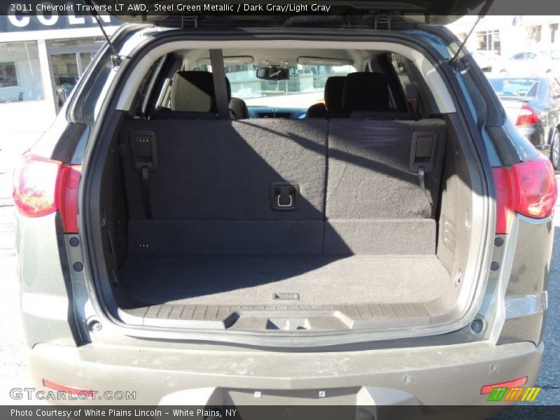 Steel Green Metallic / Dark Gray/Light Gray 2011 Chevrolet Traverse LT AWD