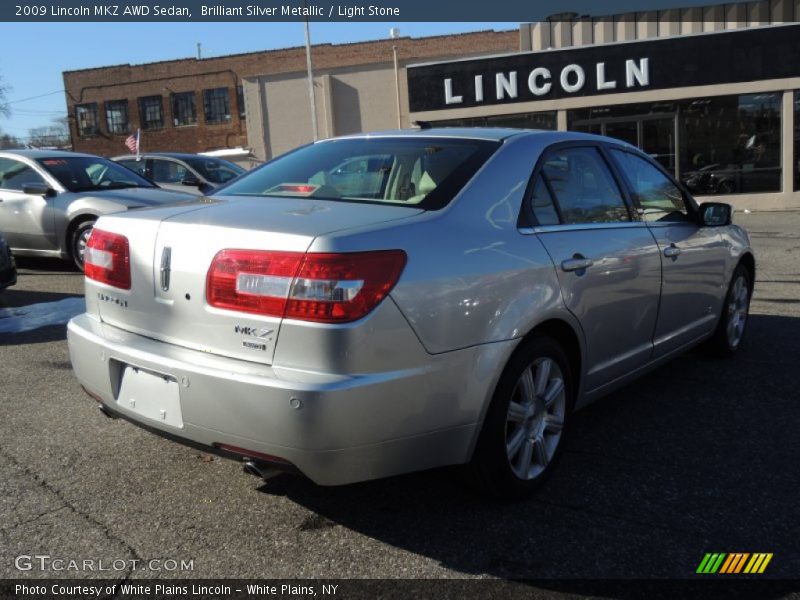 Brilliant Silver Metallic / Light Stone 2009 Lincoln MKZ AWD Sedan