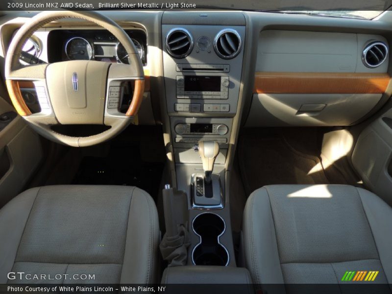 Brilliant Silver Metallic / Light Stone 2009 Lincoln MKZ AWD Sedan