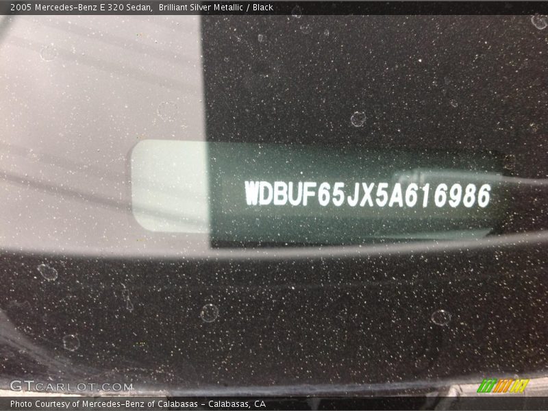 Brilliant Silver Metallic / Black 2005 Mercedes-Benz E 320 Sedan