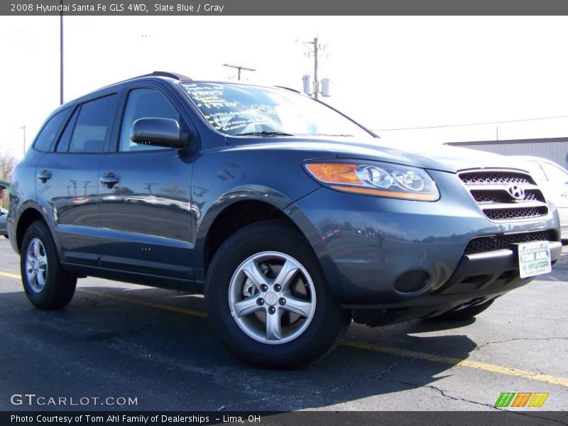Slate Blue / Gray 2008 Hyundai Santa Fe GLS 4WD