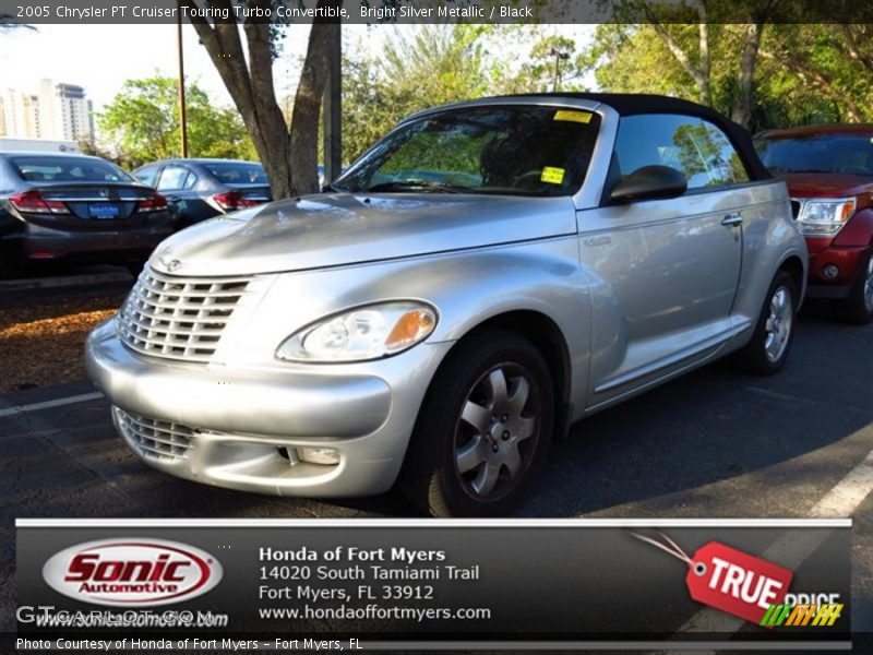 Bright Silver Metallic / Black 2005 Chrysler PT Cruiser Touring Turbo Convertible