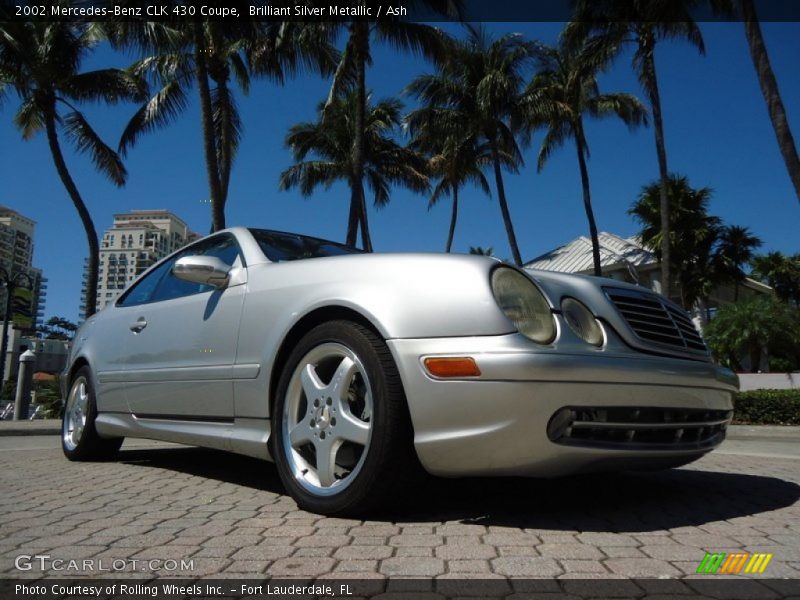 Brilliant Silver Metallic / Ash 2002 Mercedes-Benz CLK 430 Coupe
