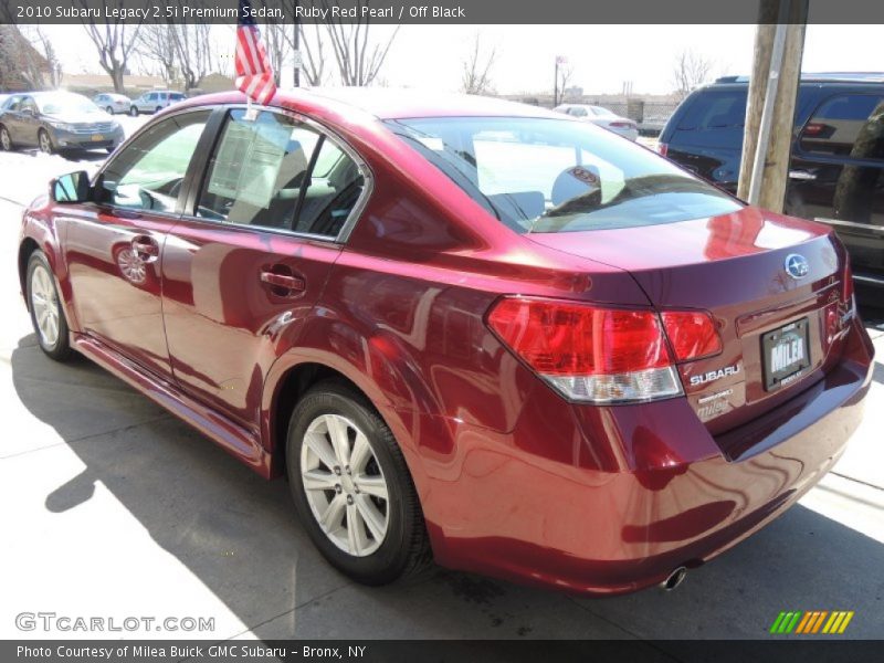 Ruby Red Pearl / Off Black 2010 Subaru Legacy 2.5i Premium Sedan