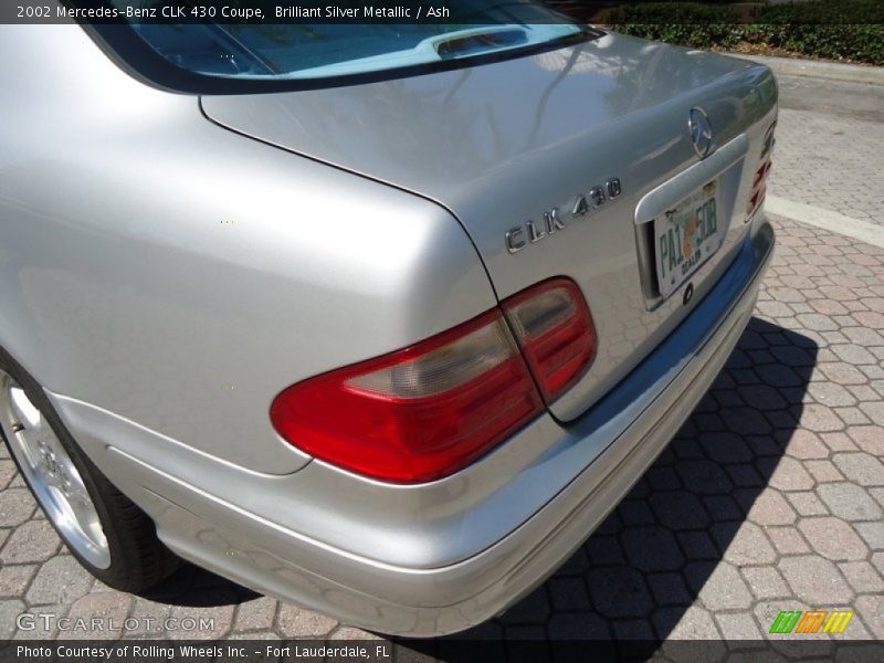 Brilliant Silver Metallic / Ash 2002 Mercedes-Benz CLK 430 Coupe