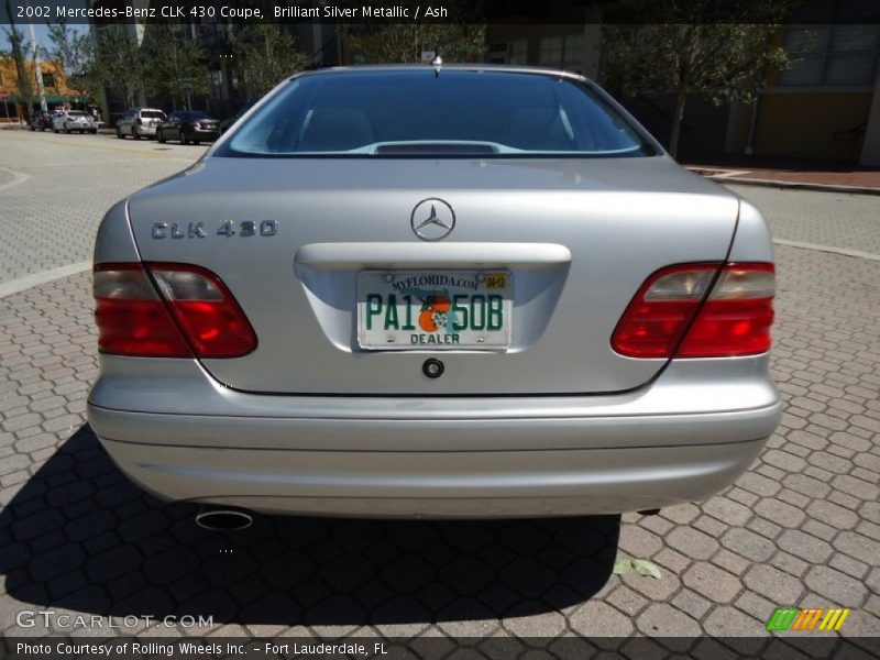 Brilliant Silver Metallic / Ash 2002 Mercedes-Benz CLK 430 Coupe