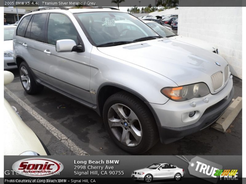 Titanium Silver Metallic / Grey 2005 BMW X5 4.4i
