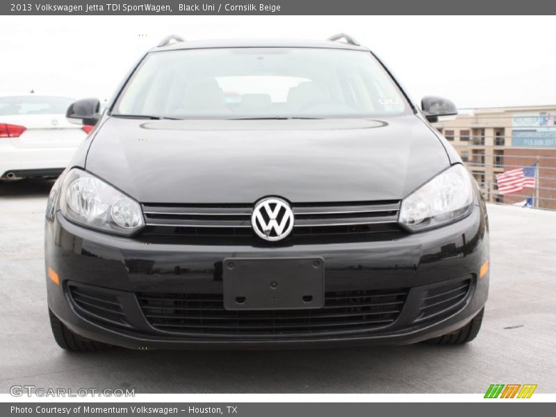 Black Uni / Cornsilk Beige 2013 Volkswagen Jetta TDI SportWagen