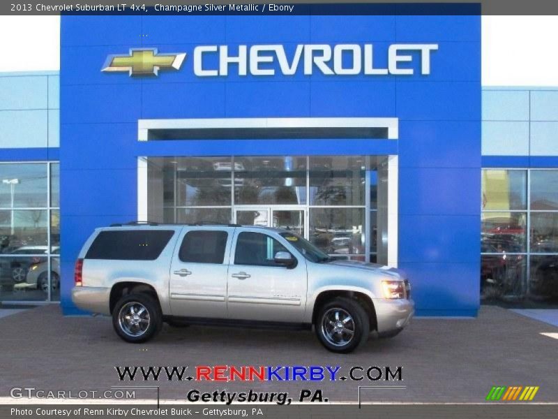 Champagne Silver Metallic / Ebony 2013 Chevrolet Suburban LT 4x4