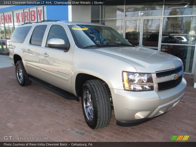 Champagne Silver Metallic / Ebony 2013 Chevrolet Suburban LT 4x4