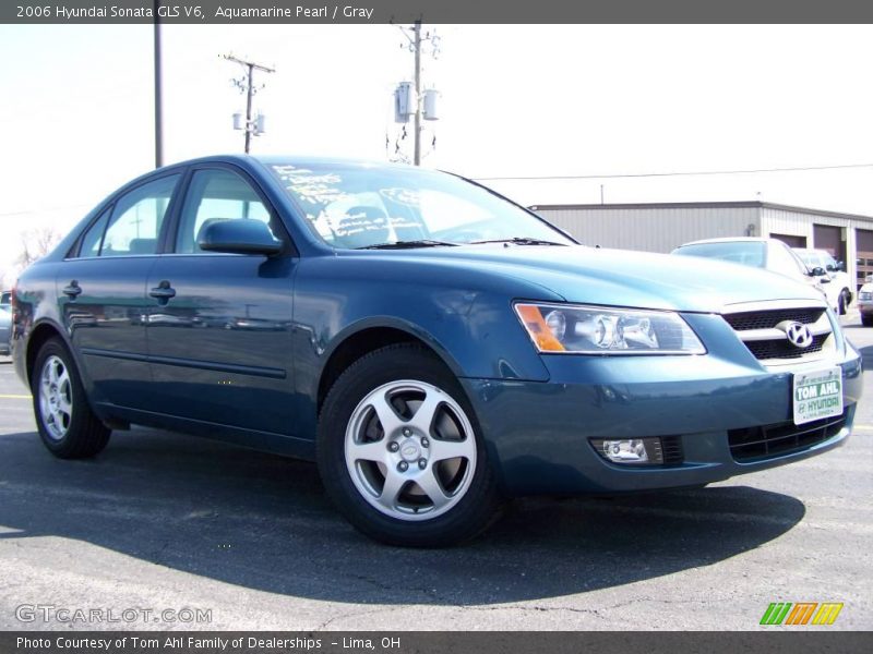 Aquamarine Pearl / Gray 2006 Hyundai Sonata GLS V6