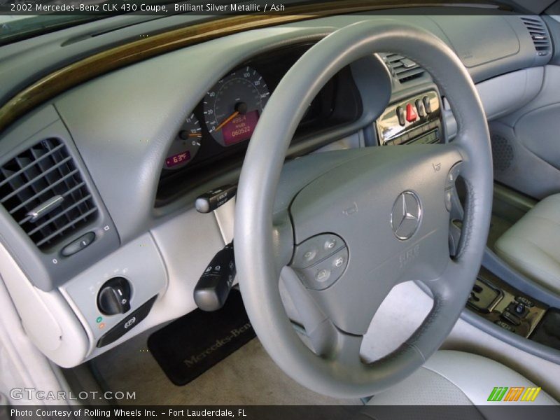 Brilliant Silver Metallic / Ash 2002 Mercedes-Benz CLK 430 Coupe