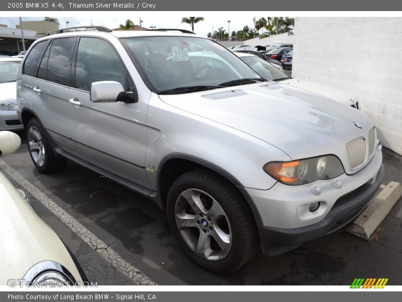 Titanium Silver Metallic / Grey 2005 BMW X5 4.4i