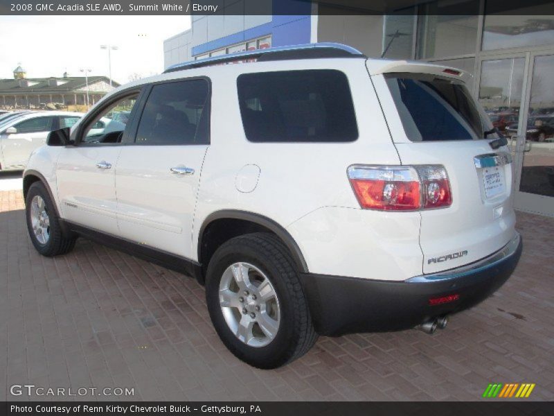 Summit White / Ebony 2008 GMC Acadia SLE AWD