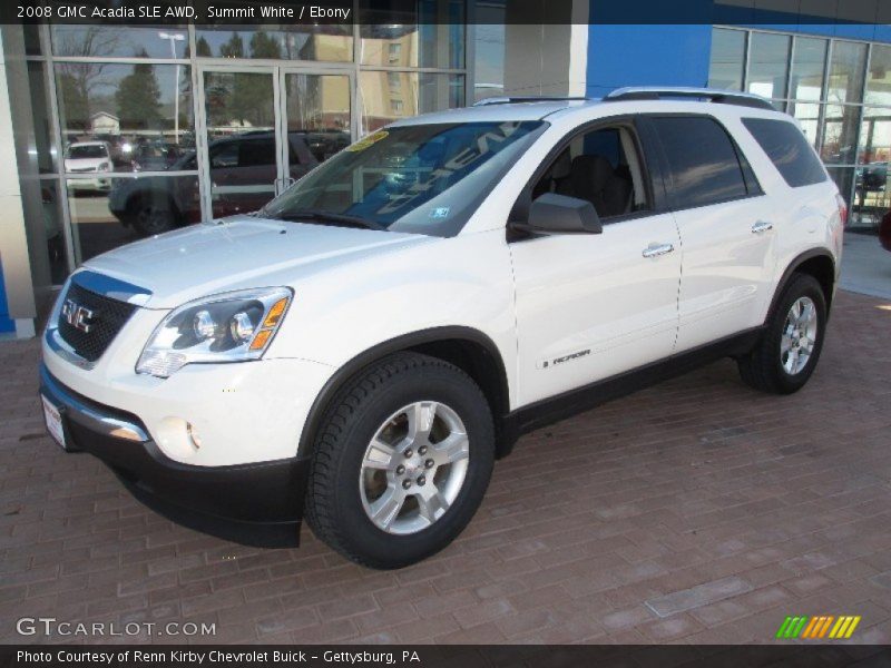 Summit White / Ebony 2008 GMC Acadia SLE AWD