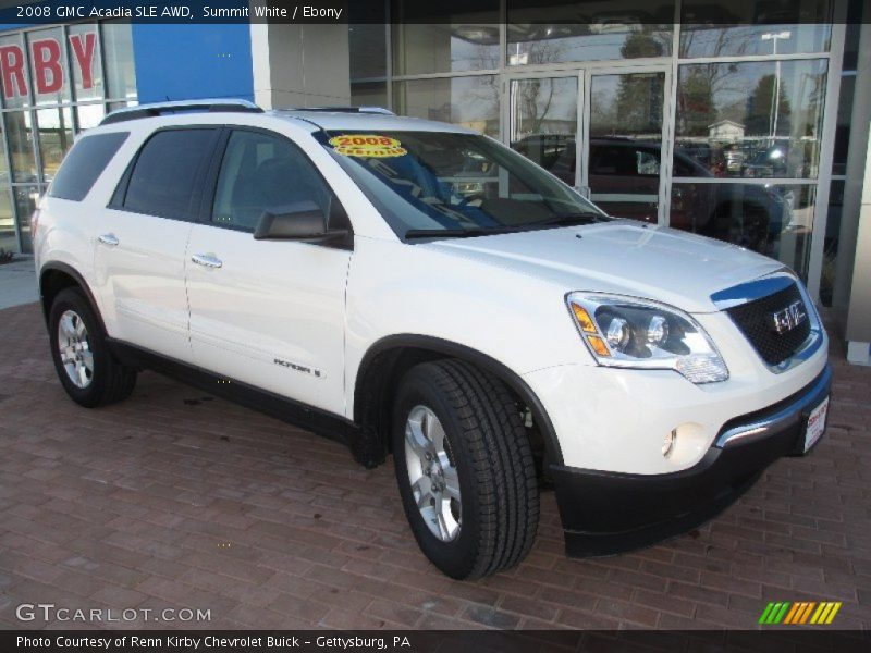 Summit White / Ebony 2008 GMC Acadia SLE AWD