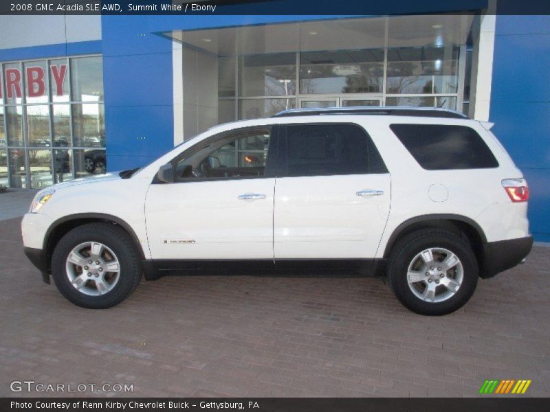 Summit White / Ebony 2008 GMC Acadia SLE AWD
