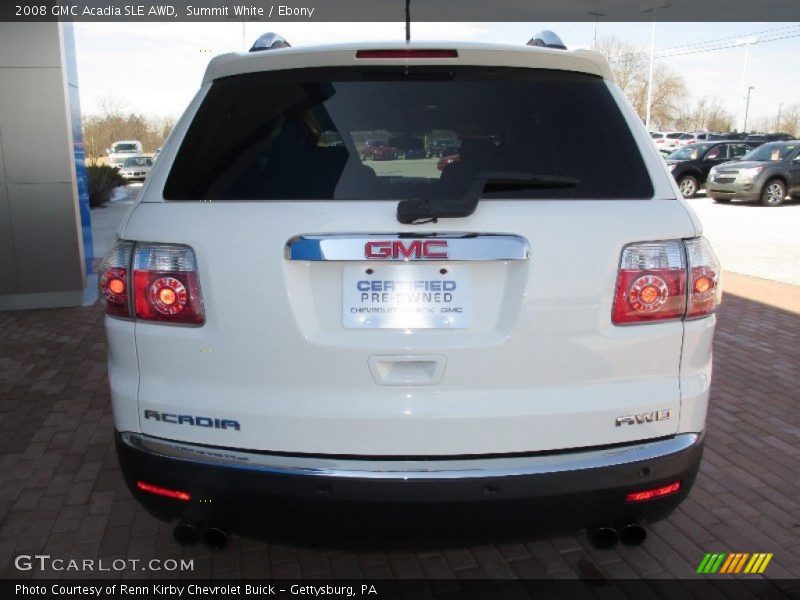 Summit White / Ebony 2008 GMC Acadia SLE AWD