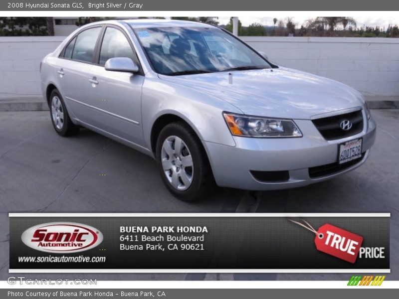 Bright Silver / Gray 2008 Hyundai Sonata GLS