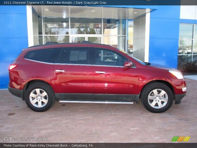 Red Jewel Metallic / Dark Gray/Light Gray 2011 Chevrolet Traverse LT