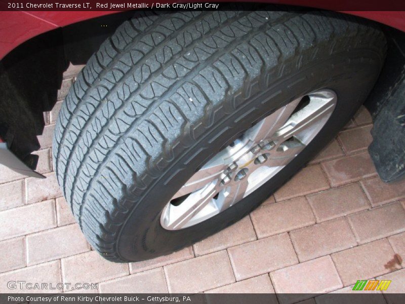Red Jewel Metallic / Dark Gray/Light Gray 2011 Chevrolet Traverse LT