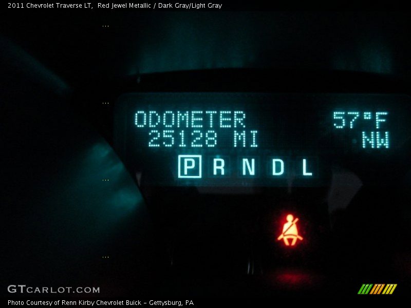 Red Jewel Metallic / Dark Gray/Light Gray 2011 Chevrolet Traverse LT