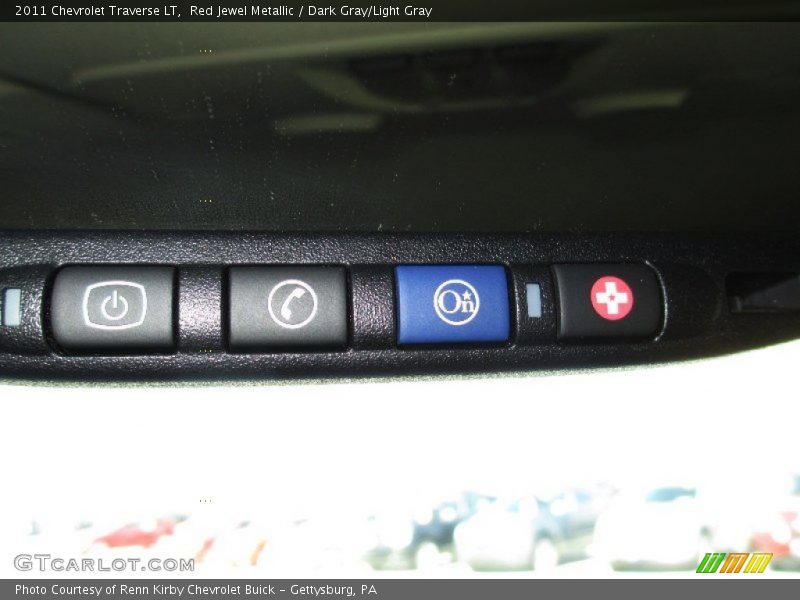 Red Jewel Metallic / Dark Gray/Light Gray 2011 Chevrolet Traverse LT